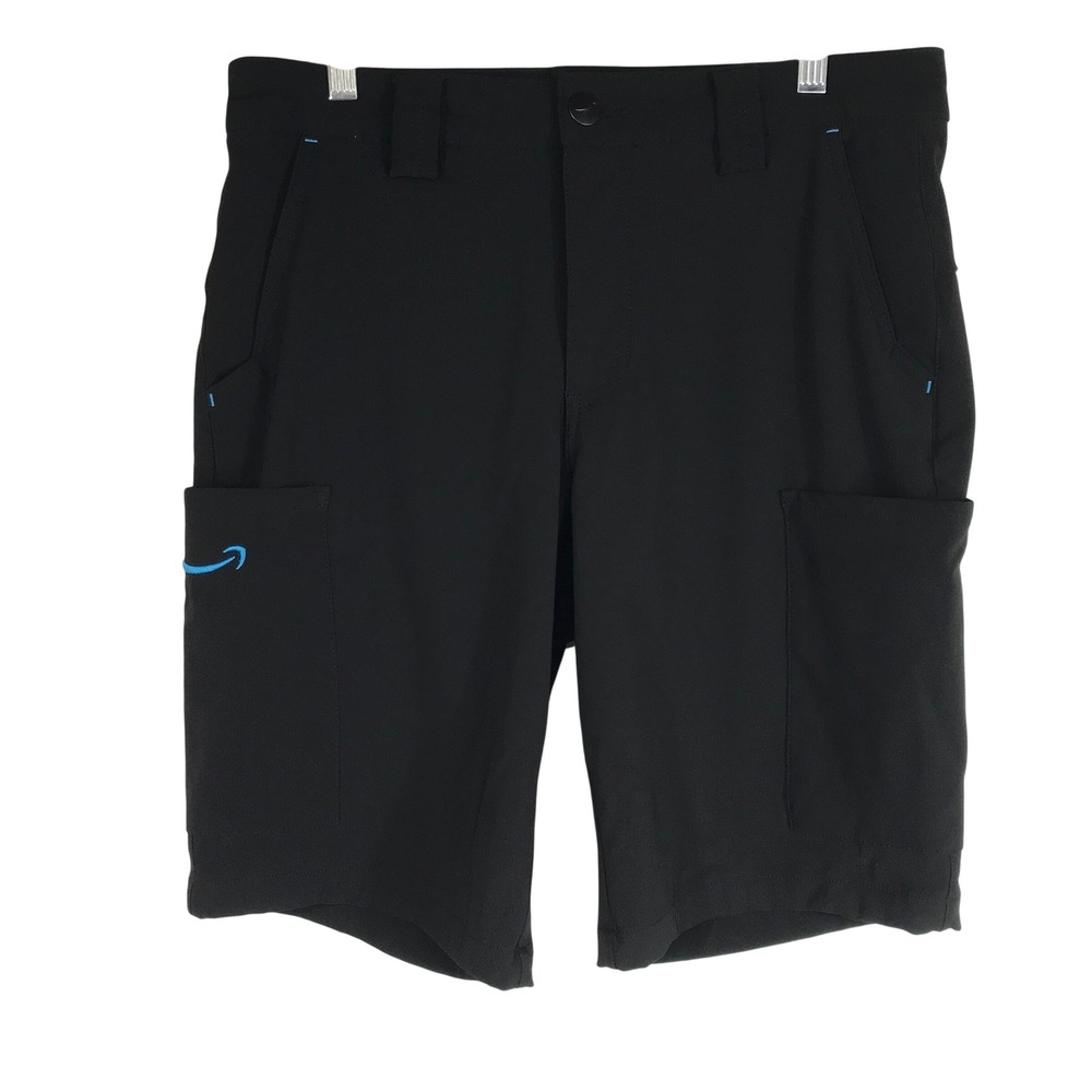 Luly Yang Cargo Shorts Black Men's Size S 30-32 Polyester Spandex Workwear